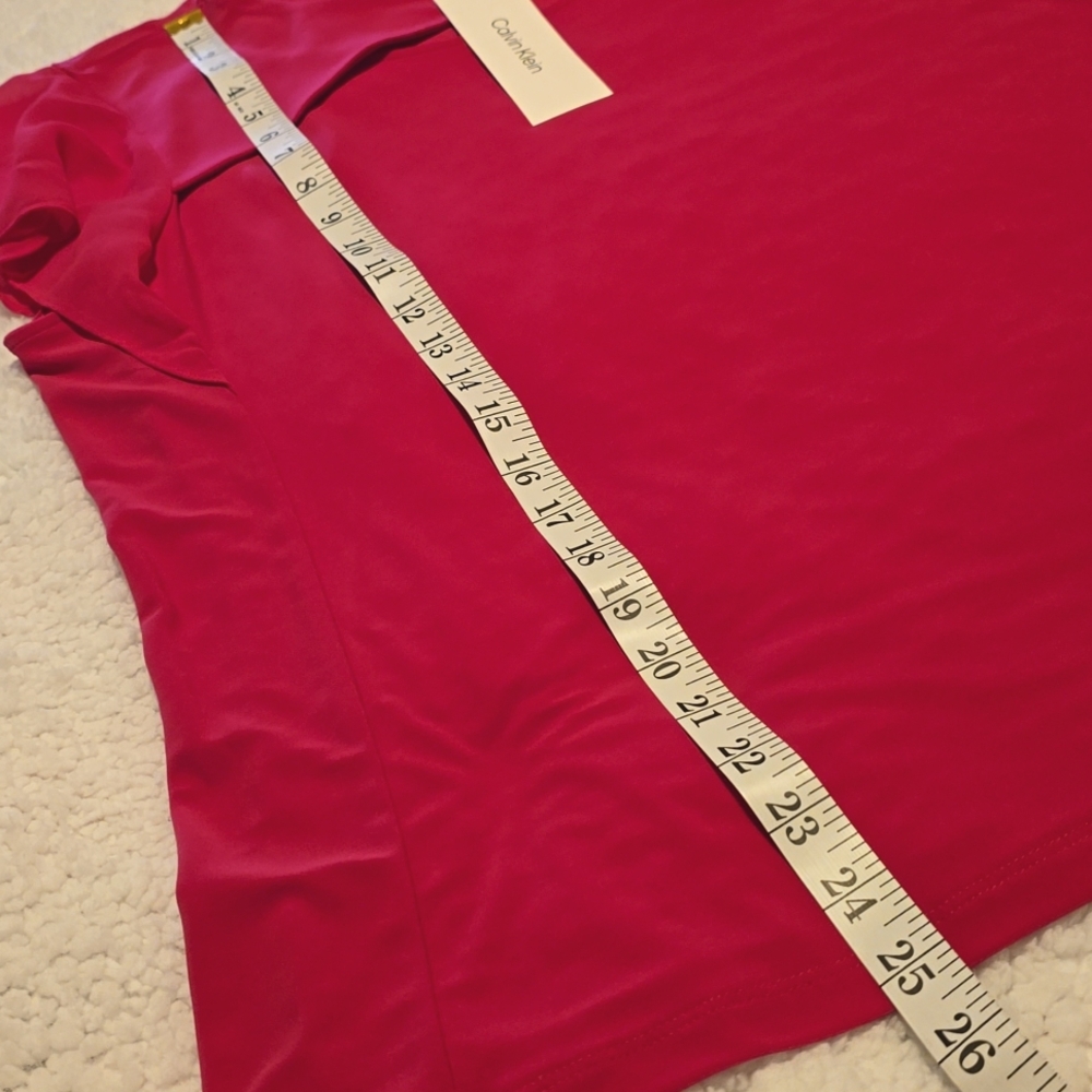 Calvin Klein Pink Ruffle Sleeve Top - Picture 10 of 12